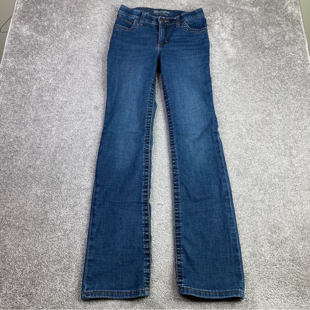 Wrangler Willow Riding Jeans Women's 3X33 Blue Boot Cut Low Rise Elastic Waist